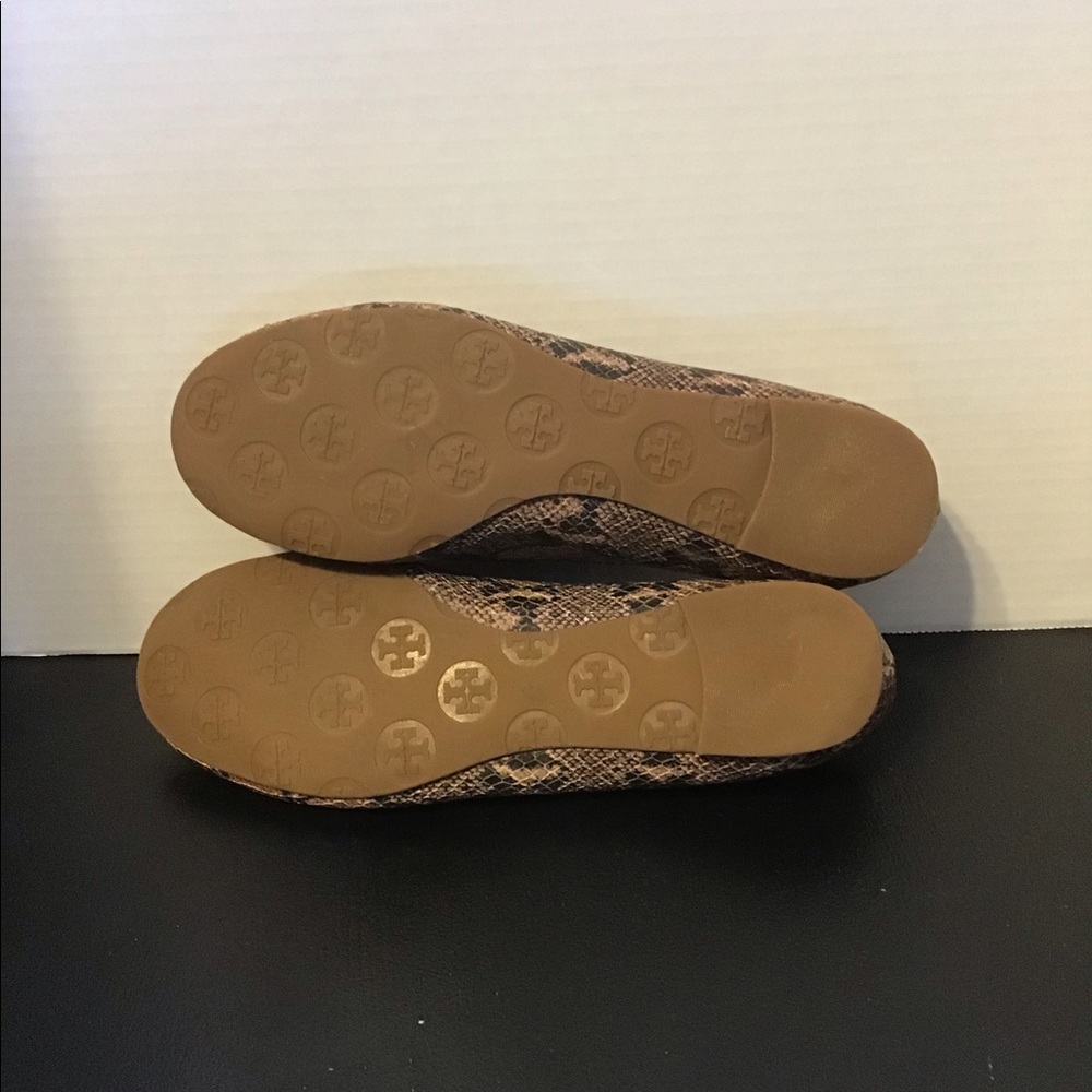 Tory Burch Reva Snakeskin Ballet Flats - Picture 12 of 12